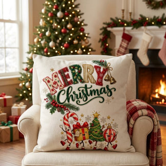Merry Christmas Cheer Cushion