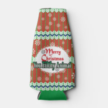 Merry Christmas Cheerful bottle cooler