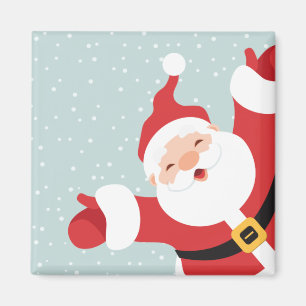 Merry Christmas Cheerful Santa   Magnet