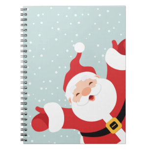 Merry Christmas Cheerful Santa   Notebook