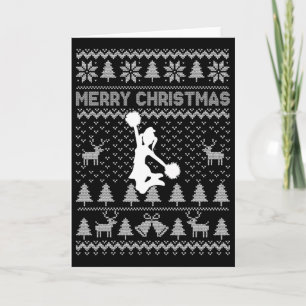 Merry Christmas Cheerleading Girl Lover Ugly Xmas Card
