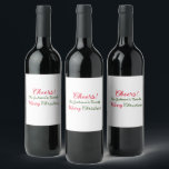 merry christmas cheers add family name text photo  wine label<br><div class="desc">design</div>