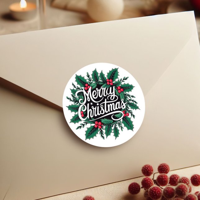 Merry Christmas Cherries & Holly Envelope Seal (Creator Uploaded)