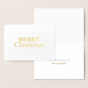 Merry Christmas Chic in Silver and Gold Foil Card