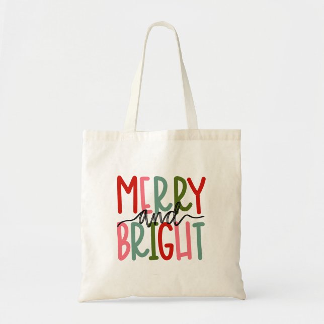 Merry Christmas Chicken Shirt Santa Hat Lights Xma Tote Bag (Front)