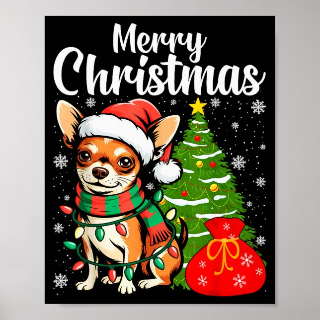Merry Christmas Chihuahua  Poster (Front)