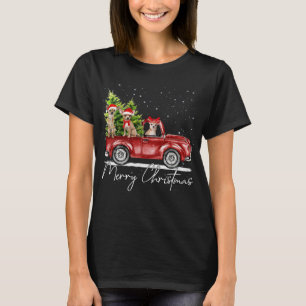 Merry Christmas Chihuahua Santa Red Truck Xmas Rei T-Shirt