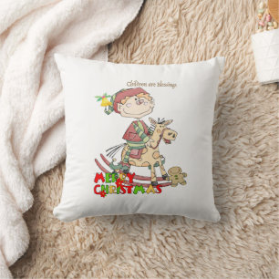 Merry Christmas Children  Blessings Throw Pillow