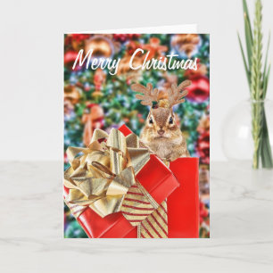 Merry Christmas Chipmunk Card