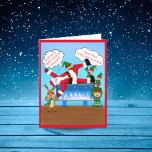 Merry Christmas Chiropractor Santa & Elves  Holida Holiday Card<br><div class="desc">A whimsical scene of Santa being tweaked and stretched by his Elves and Reindeer, who isn't convinced that this is a good idea. This is a humorous card for the Chiropractor in your life, whether it be your own Chiropractor or a family member or friend who is a Chiropractor. A must-have...</div>