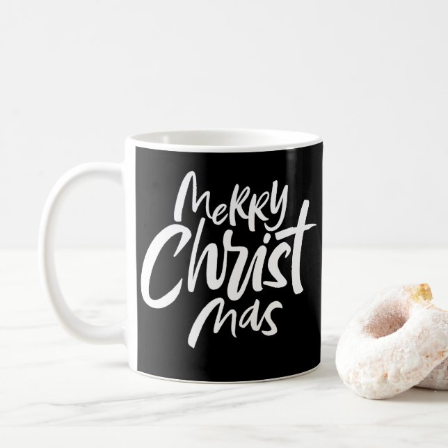 Merry CHRISTMAS Christ Christian Religious Jesus Coffee Mug (With Donut)