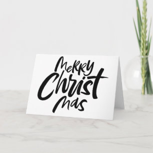 Merry CHRISTmas Christian Calligraphy Lettering Holiday Card