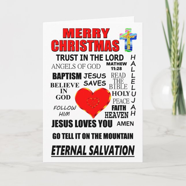 Merry Christmas Christian Faith Card (Front)
