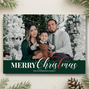 Merry Christmas Christian Holiday Photo Card