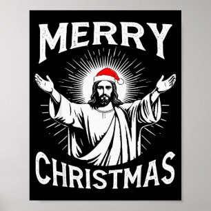 Merry Christmas Christian Jesus Pajamas Pjs Xmas M Poster