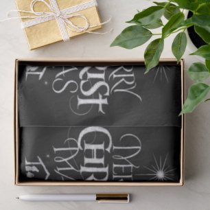 Merry CHRISTmas Christian Religious Chalk BIG Tissue Paper