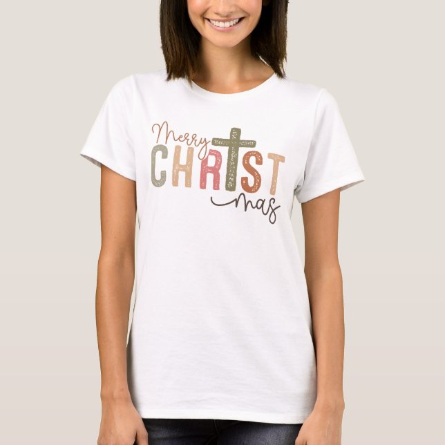 Merry Christmas Christian T-Shirt (Front)
