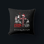 Merry Christmas Christians Buffalo Red Plaid Cross Cushion<br><div class="desc">This is a great gift for your family,  friends during Hanukkah holiday. They will be happy to receive this gift from you during Hanukkah holiday.</div>