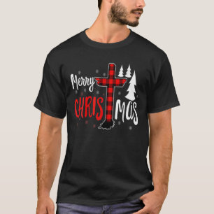 Merry Christmas Christians Red Cross Xmas Celebrat T-Shirt
