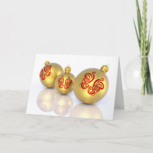 Merry christmas,Christmas balls Holiday Card