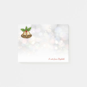 Merry Christmas,Christmas Bell,Bokeh-Personalised Post-it Notes