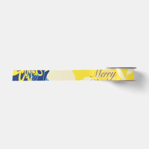 merry christmas, christmas,bird,flowers, nature satin ribbon