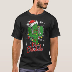 Merry Christmas Christmas Cactus Christmas Tree T-Shirt
