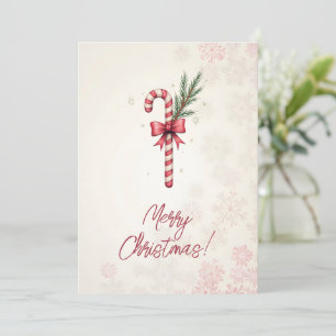 Merry Christmas! Christmas card. Christmas candy Holiday Card