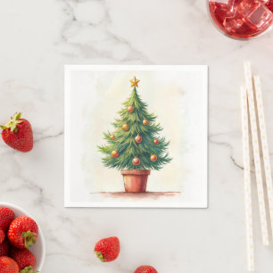 Merry Christmas! Christmas card. Christmas candy Napkin