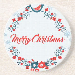 merry christmas christmas greeting coaster