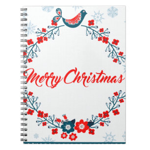 merry christmas christmas greeting notebook