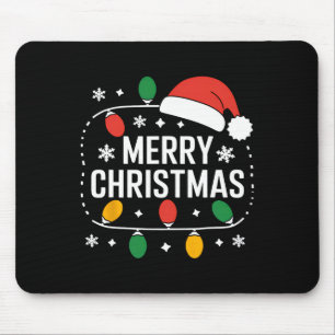 Merry Christmas Christmas Lights Xmas Matching Fam Mouse Pad