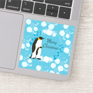 merry christmas, christmas,penguin,flowers
