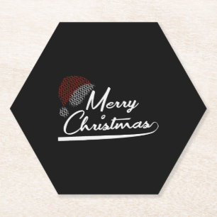 Merry Christmas Christmas Present Santa Claus Paper Coaster