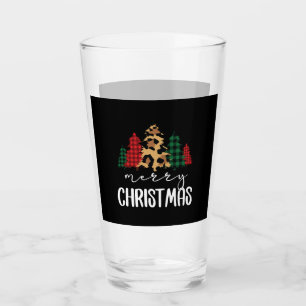 Merry Christmas Christmas Svg Leopard Tree Glass
