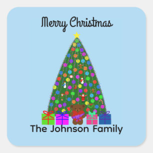 Merry Christmas Christmas Tree #3 Stickers