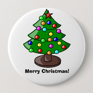 "Merry Christmas" Christmas Tree Button