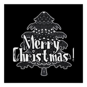 Merry Christmas, Christmas tree Classic Poster