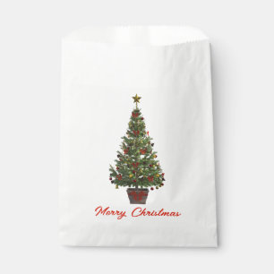 Merry Christmas. Christmas Tree Favour Bag