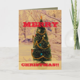 Merry Christmas Christmas Tree Greeting Card