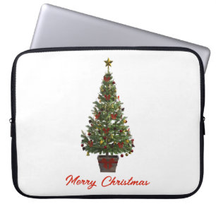 Merry Christmas. Christmas Tree Laptop Sleeve
