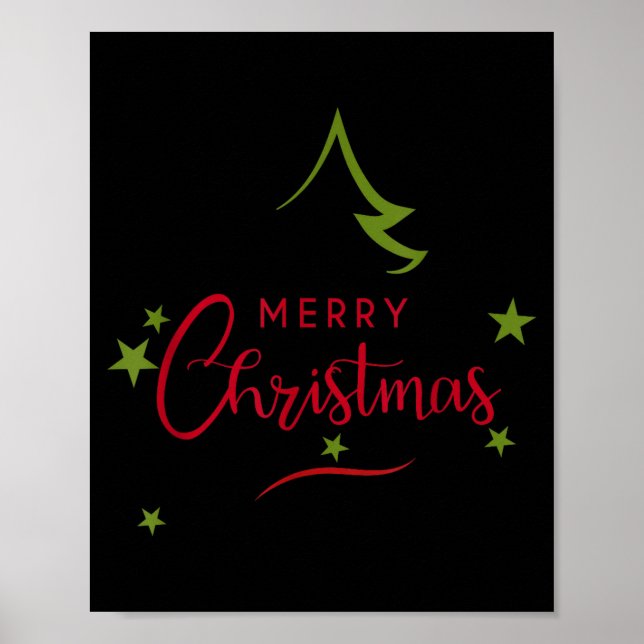 Merry Christmas - Christmas Tree - Merry Christmas Poster (Front)