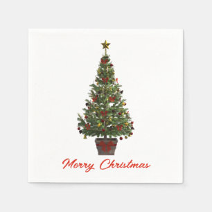 Merry Christmas. Christmas Tree Napkin