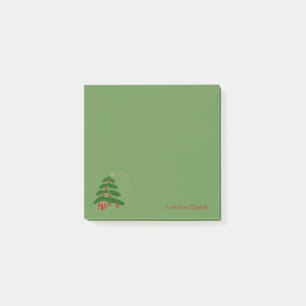 Merry Christmas,Christmas Tree -Personalised Post-it Notes