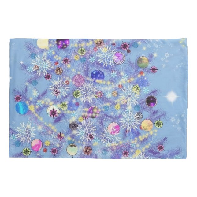 Merry Christmas - Christmas Tree Pillowcase (Back)