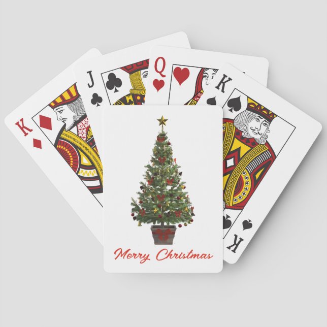 Merry Christmas. Christmas Tree Playing Cards (Back)