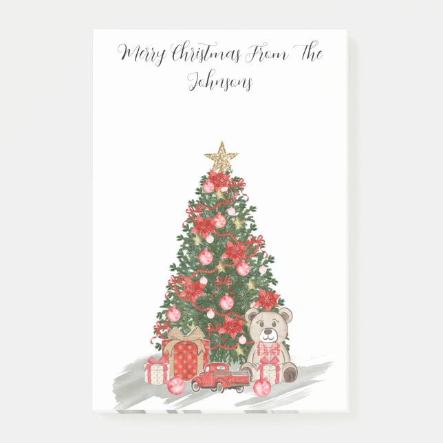 Merry Christmas Christmas Tree Post-it Notes (Front)