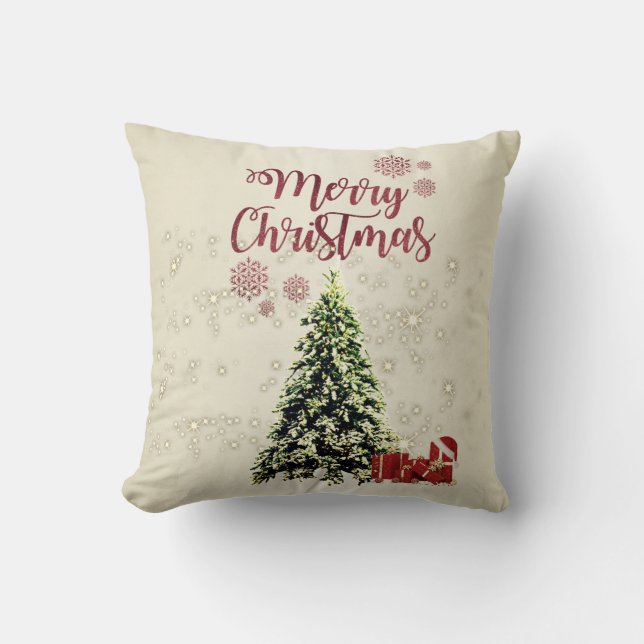 Merry Christmas,Christmas Trees ,Presents Cushion (Front)