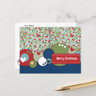 Merry Christmas Circle Postcard