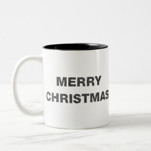 Merry Christmas Circles 4 Two-Tone Coffee Mug